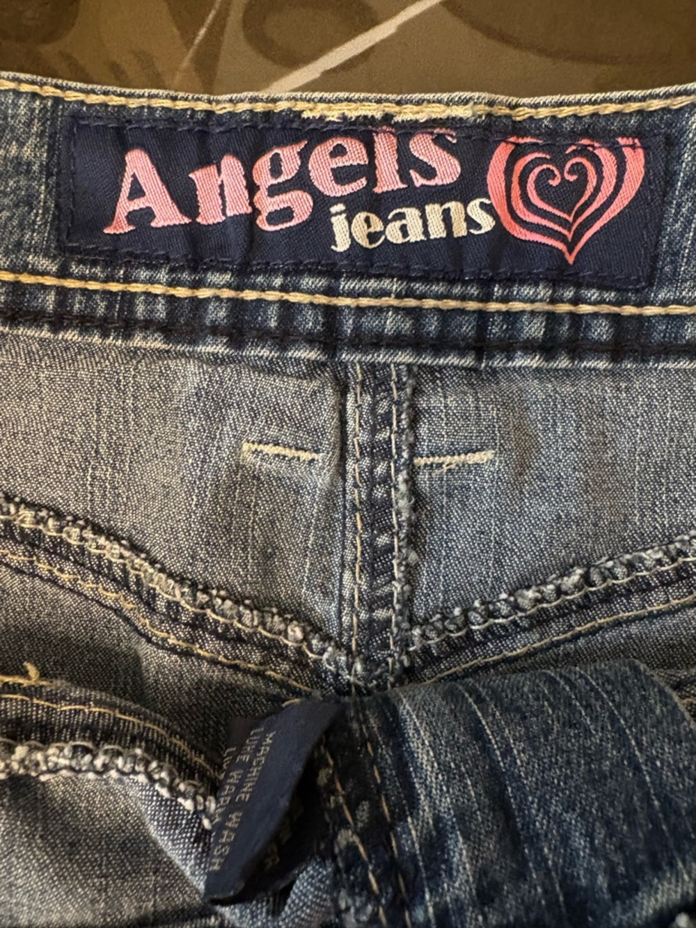 Vintage Y2K Angels Jeans Low Rise Denim Mini Skirt Cargo Flap Pockets Size 5 - Picture 4 of 9